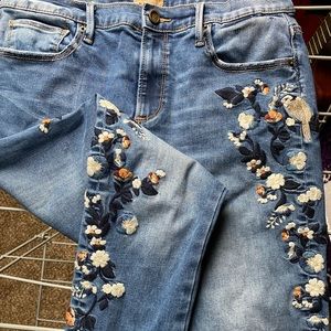 Driftwood “Jackie” embroidered jeans